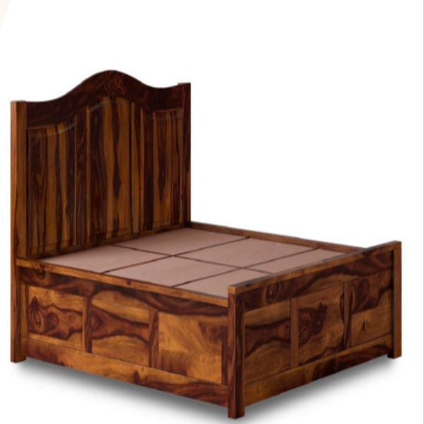 King Size Bed Sheesham Wood – Classic Arched Headboard (Maraf King)