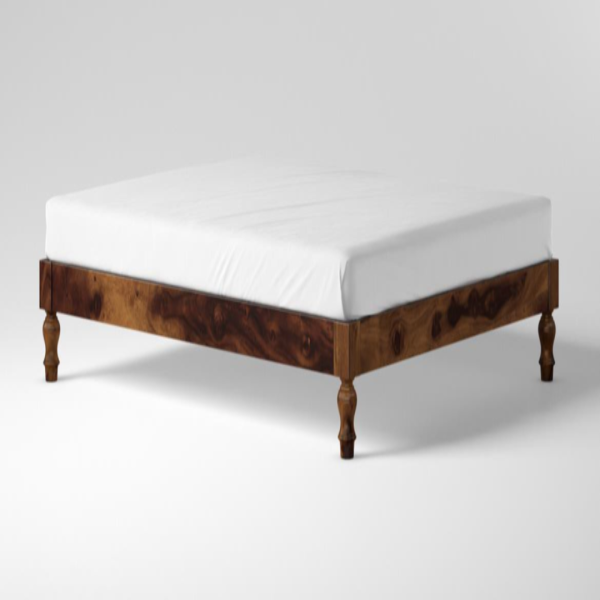 King Size Bed Sheesham – Classic Elegance with Turned Legs (Kharad King)