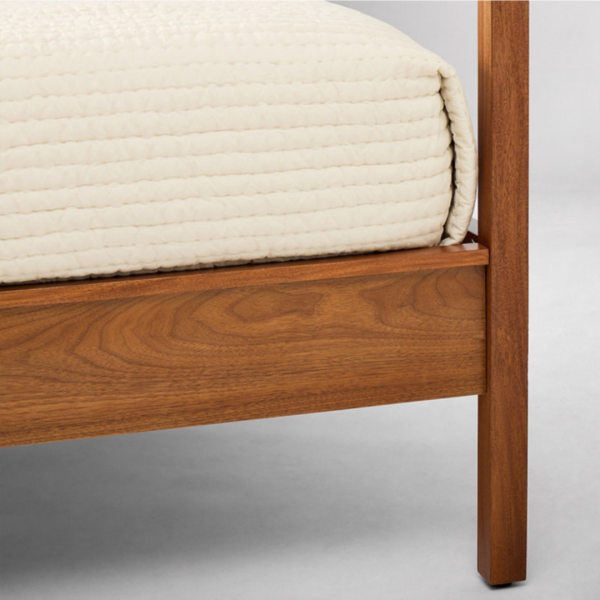 King Size Bed Elegant Wooden Canopy Bed – Modern & Minimalist Design