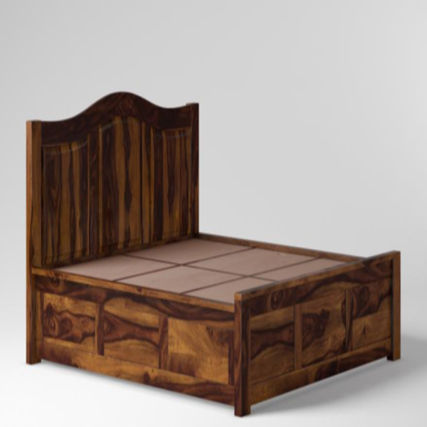 Queen Size Bed Classic Arch Panel  – Solid Sheesham Wood (Maraf Queen)