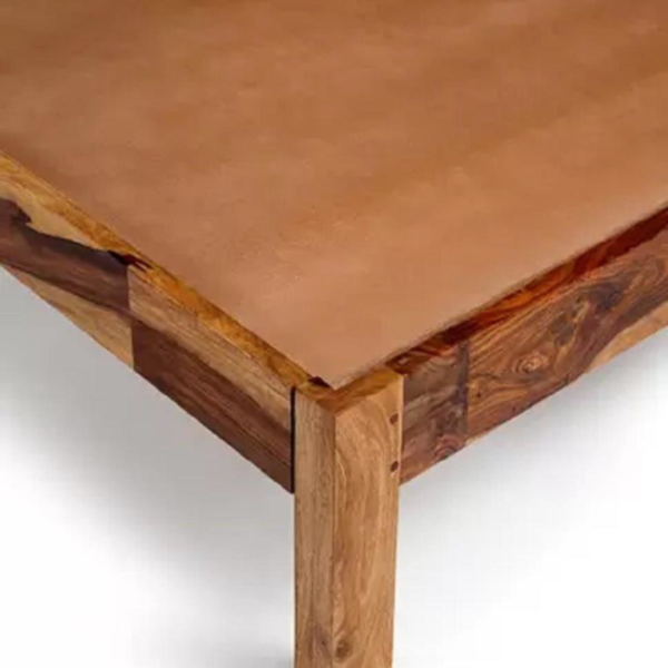 Queen Size Bed Sheesham Wood – Patchwork Headboard (Finger Joint Queen Without Box)