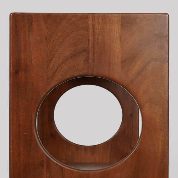 Bookshelf Modern Low with Circular Cutout Design