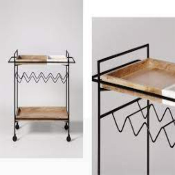 Bar Cart Serving Swoon Hansel Drinks Trolley