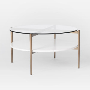 Coffee Table Mid-Century Art Display Round