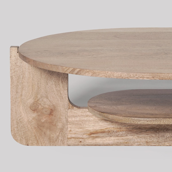 Coffee Table Medway Oval Table with Shelf