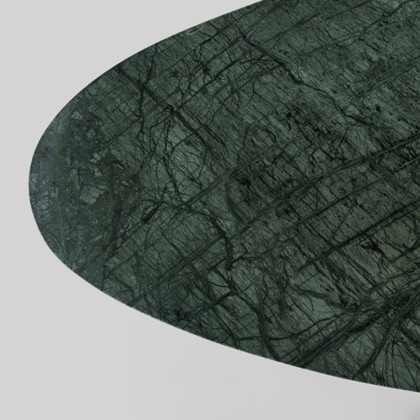 Coffee Table Green Marble & Brass