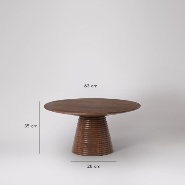 Coffee Table Round Ribbed