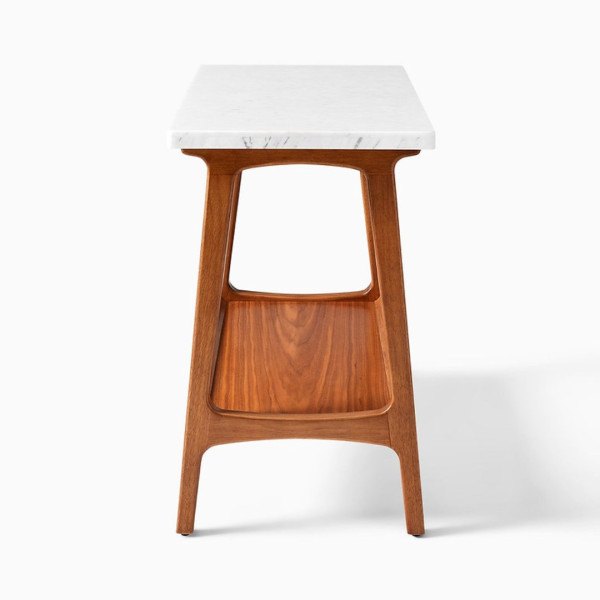 Console Table Mid-Century Marble Top