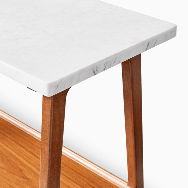 Console Table Mid-Century Marble Top