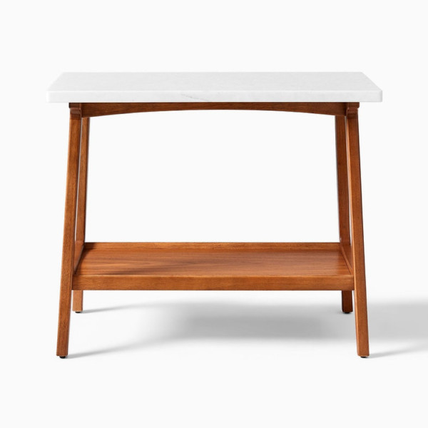 Console Table Mid-Century Marble Top