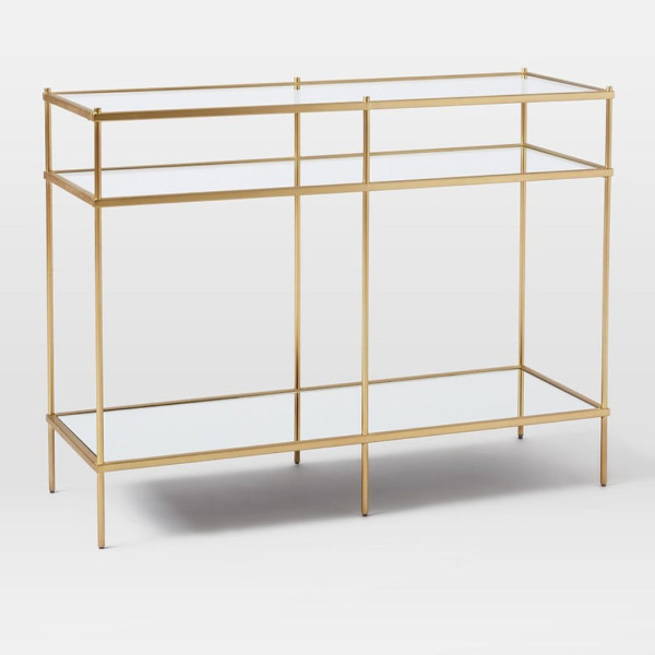 Console Table Gold Frame Glass
