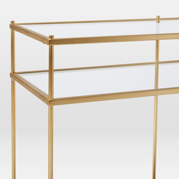 Console Table Gold Frame Glass