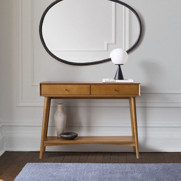 Console Table Wood Entryway Table with Drawers
