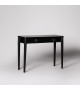 Console Table Black with Brass Accents