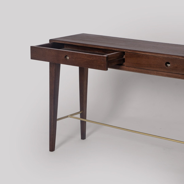 Console Table Mid-Century Wood Entryway with Drawers