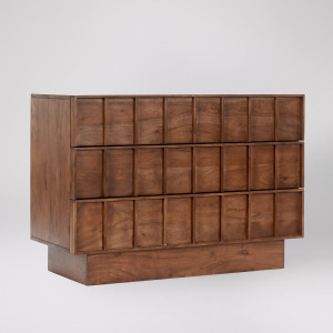 Chest of Drawer Wooden Geometric 3-Dresser