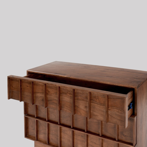Chest of Drawer Wooden Geometric 3-Dresser