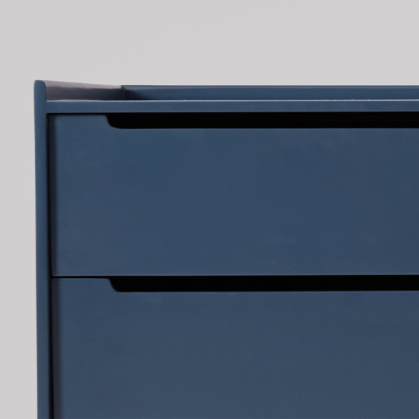Chest of Drawer Modern Navy Blue 3-Dresser – Mid-Century Storage Solution