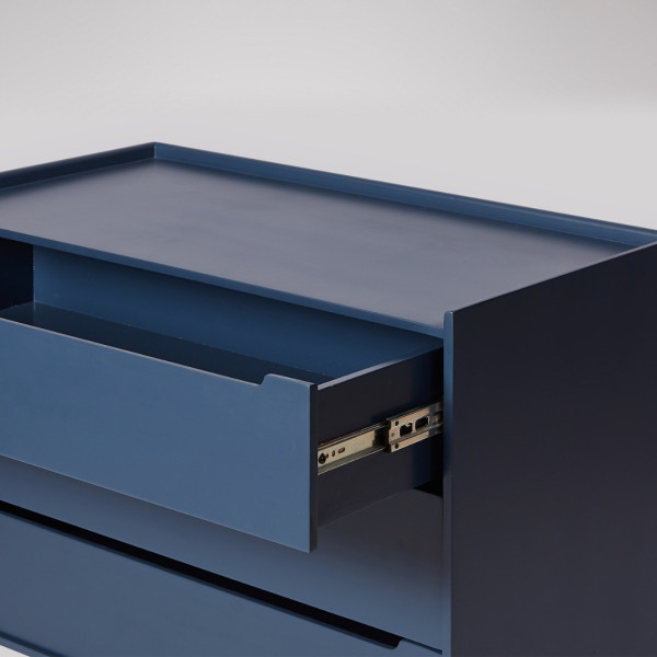 Chest of Drawer Modern Navy Blue 3-Dresser – Mid-Century Storage Solution