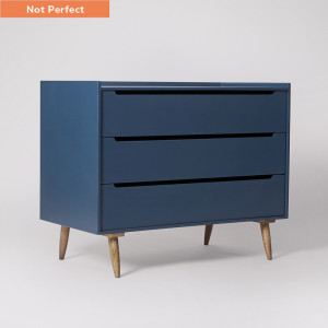 Chest of Drawer Modern Navy Blue 3-Dresser – Mid-Century Storage Solution