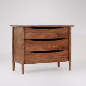 Chest of Drawer Wooden 3-Dresser with Built-in Handles