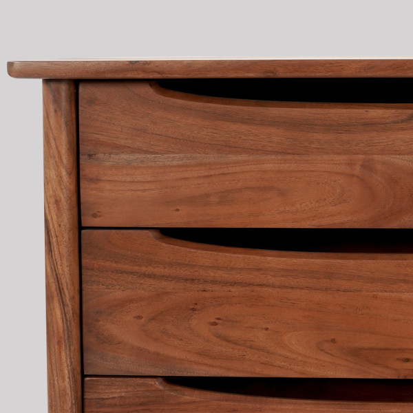 Chest of Drawer Wooden 3-Dresser with Built-in Handles