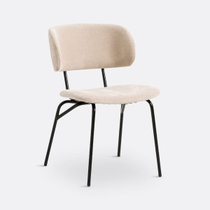 Dining Chair Modern Upholstered with Metal Frame