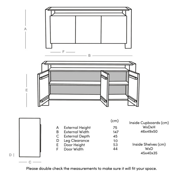 Sideboard Mango Wood with White Banswara Marble Top