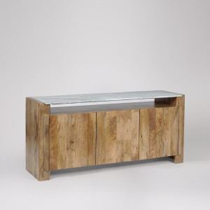 Sideboard Mango Wood with White Banswara Marble Top