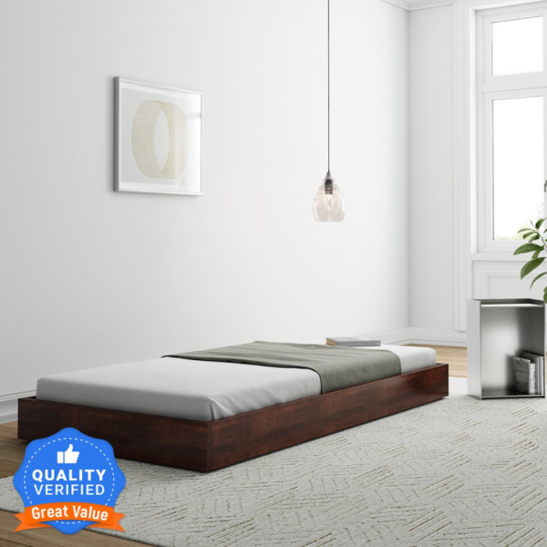 Single Bed Sheesham Wood – Minimalist Floor Bed Design