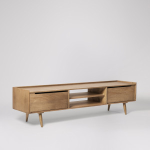 T.V. Unit Mid-Century Modern Solid Wood with Storage