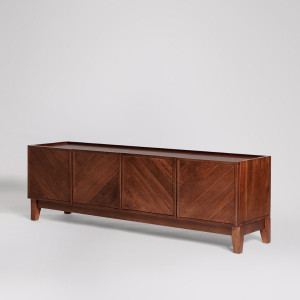 T.V. Unit Metz Contemporary in Dark Mango Wood