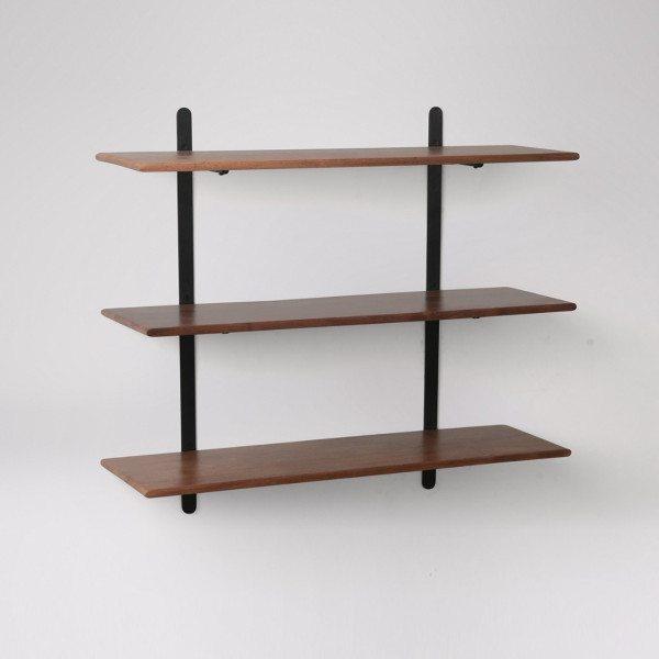 Wall-Mounted Wooden Shelf – 3-Tier Storage Rack