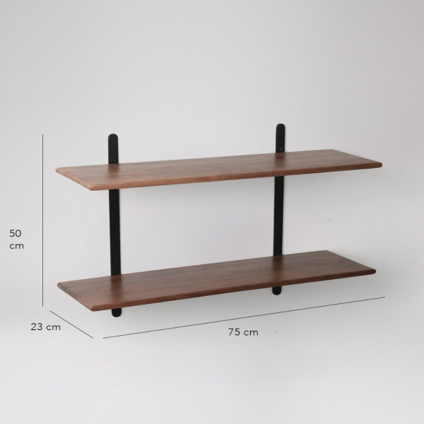 Wall Shelf Wooden 2-Tier – Stylish & Functional Storage