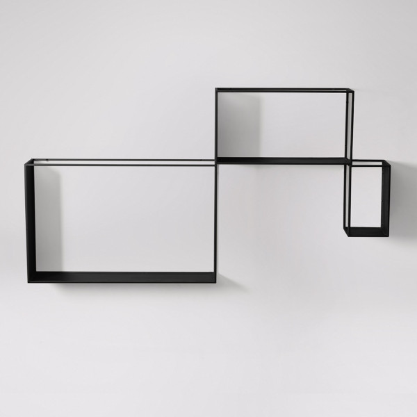 Wall Shelves - Black Metal Frame
