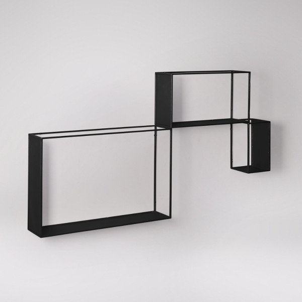 Wall Shelves - Black Metal Frame