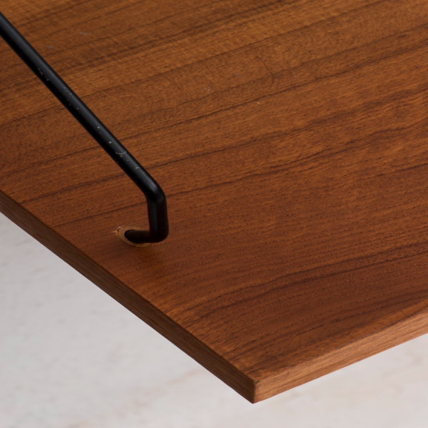 Wall-Mounted Wooden Storage Cabinet with Fold-Down Door & Shelf