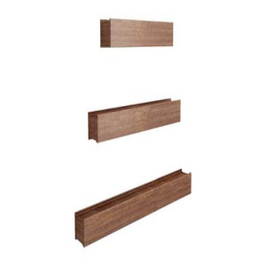 Wall Shelves Wooden Floating  Set of 3 – Wall-Mounted Display Ledges