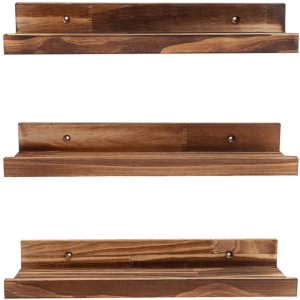 Wall Shelves Rustic Wooden - Set of 3