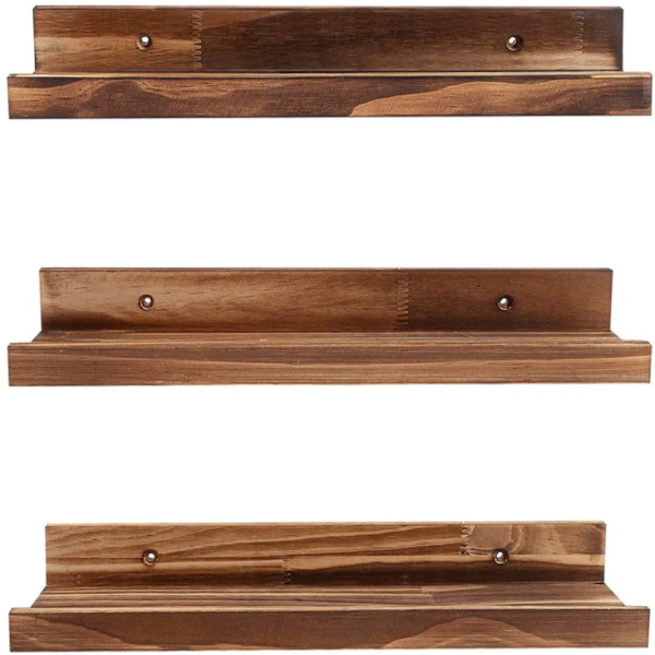 Wall Shelves Rustic Wooden - Set of 3