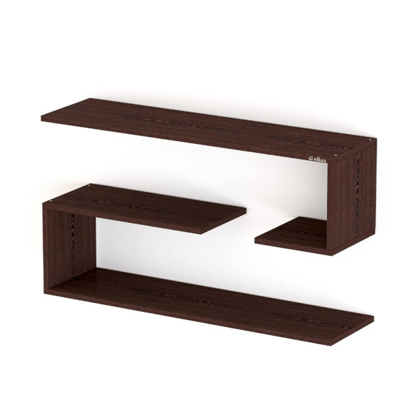 Wall Shelf  Engineered Wood - Modern Zig-Zag Design