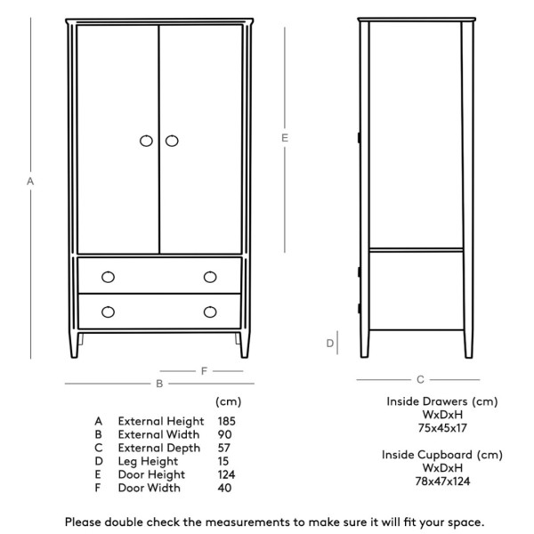 Wardrobe with Brass Handles – Modern Storage Solution