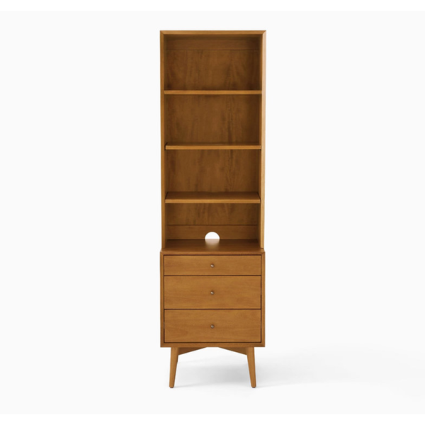 Wardrobe Mid-Century Wooden with Cabinet