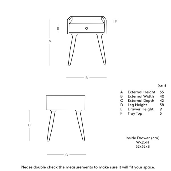 BEDSIDE SINGLE DRAWER