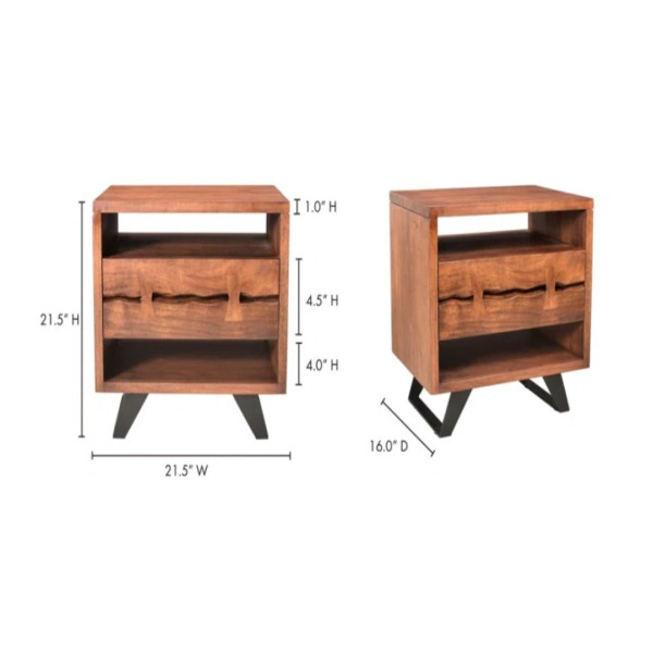 BEDSIDE RATTAN 3 DRAWER