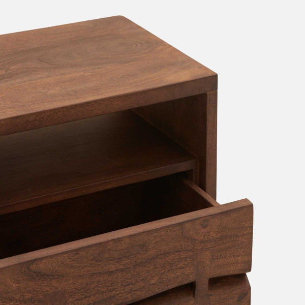 BEDSIDE RATTAN 3 DRAWER