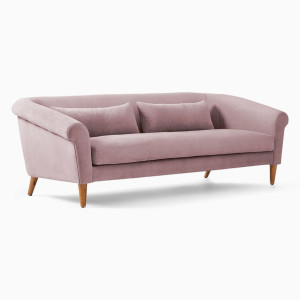 Sofa Blush Pink Velvet - Elegant & Modern Living Room Seating