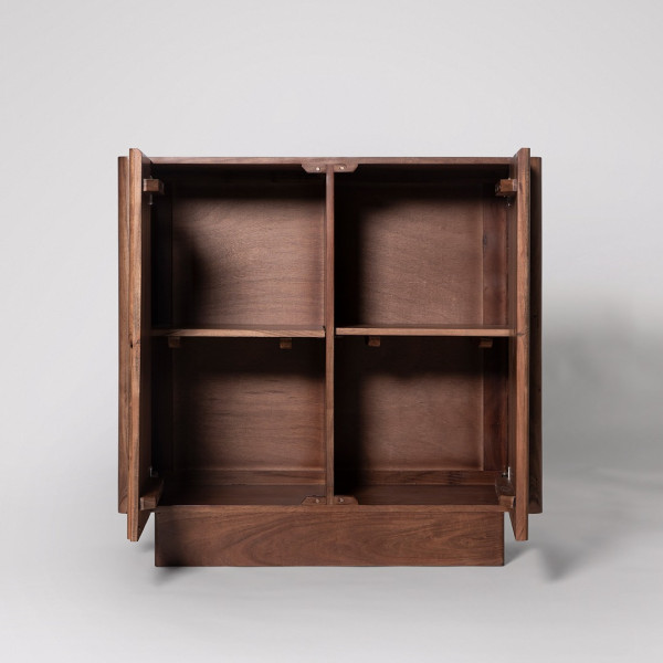 Cabinet Modern Wooden with Fluted Design