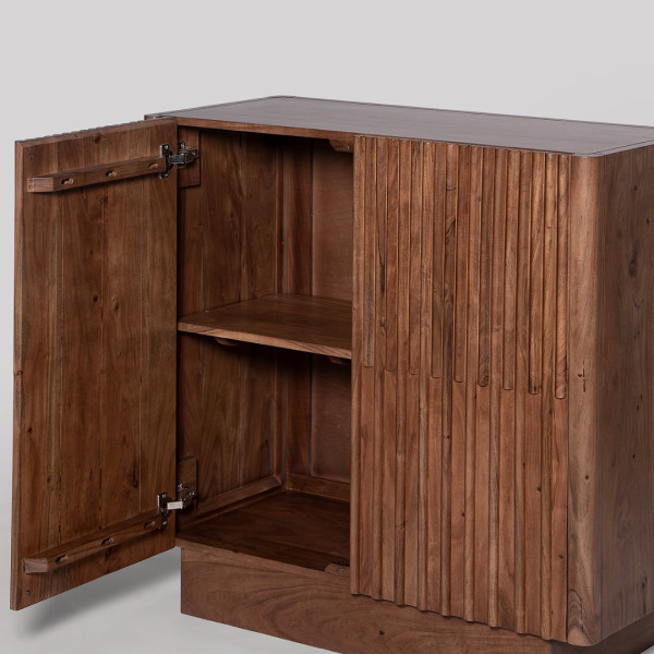 Cabinet Modern Wooden with Fluted Design