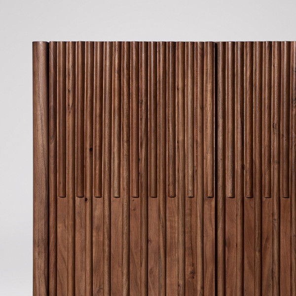 Cabinet Modern Wooden with Fluted Design